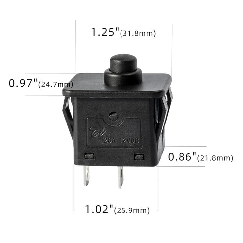 2 Pcs 12volt 6volt 2Pin Plunger Type Power Wheel Foot Pedal Switch for Kids Ride on Car