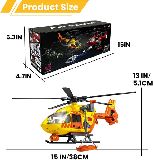 CSDCSD 3 4 5 6+ Rescue Transport Helicopters Kids Toys,Helicopters Toy with Crane and Transport Racks,Gifts for Age