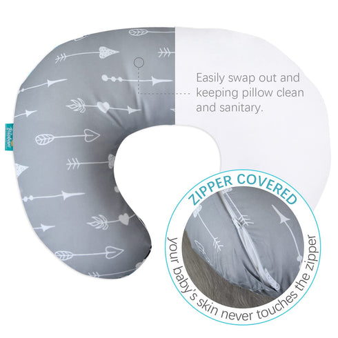 2 Pack Cozy Biloban Nursing Pillow Cover for Breastfeeding Pillow, Ultra Soft and Nursing Slipcovers, Snug Fits