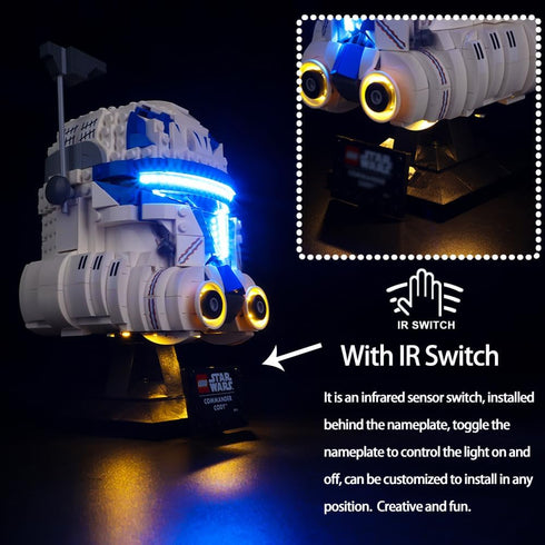 Kyglaring LED Light Kit for Lego Captain Rex Set, Lights Kit Designed for Lego Star Wars 75349 Model (Model Not