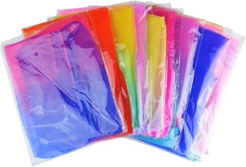 Tayfremn 28pcs 24 24 Inches,14 Dance Scarves Square Juggling Silk Play Movement Scarves Magic Tricks Performance Props