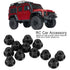 12PCS 4mm Nonslip Wheel Lock Nut Spare Parts for Axial TRX4 TRX6 SCX10 1/10 RC Model Car, Black