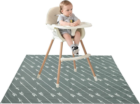 Joyo roy 135x140 cm Baby Floor Mat, Splat Mat High Chair Waterproof Play Mat for Toddlers, Dining Table High Chair Mat