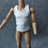 1/6 Custom Scale T-Shirt Sleeveless Vest Clothes for 12" Male & Female Action Figures (Black + White)