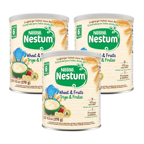 Nestum Nestle Infant Cereal Wheat and Fruits, 9.5 Ounce (Pack of 3)
