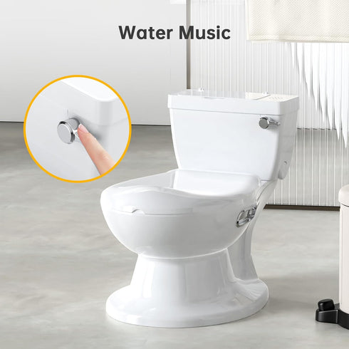 Garvee Toddler Potty Training Toilet, Potty Chair, Detachable Training Seat for Boys & Girls, Flushing Sound, Wipes