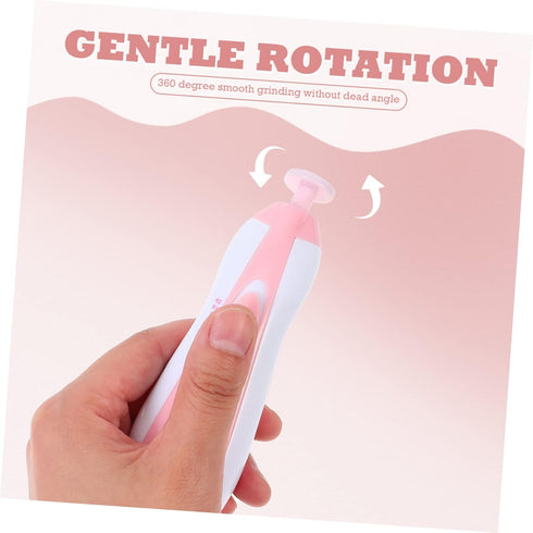 Trimmer Set MERRYHAPY Electric Nail File for Boy Girl Safe Easy Nail Tool Multi-Functional Pink Manicure for Boys Girls
