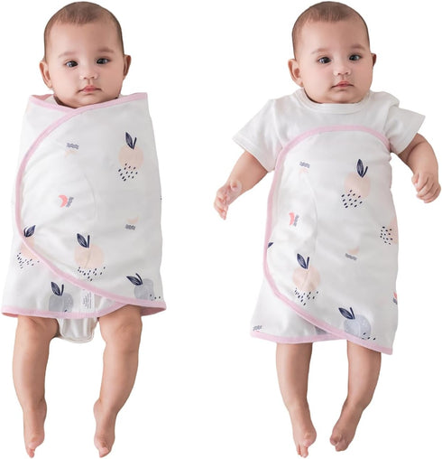 Nenolix 2-Pack Baby Swaddle Wrap - Swaddle for Daytime Napping,Prevents Startle Reflex &