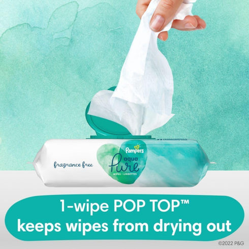 56 pampers aqua pure baby wipes ct OLD