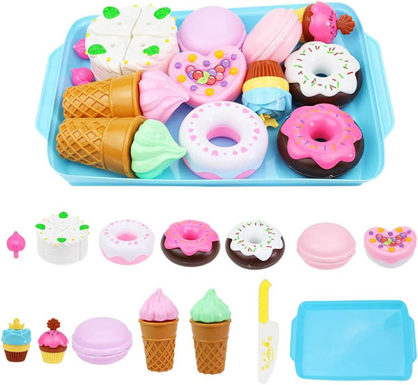 Play Food Sets for Kids Kitchen - Toy Food for Pretend Play, Educational Gift for Toddlers