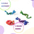 12" 3D Printed Dragon, Articulated Crystal Dragon Fidget Toy for Home Office Decor Executive Desk Toy (Purple)