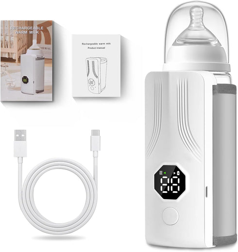 Portable Bottle Warmer for Travel, Fast Heating,Long Battery Life & Large Capacity