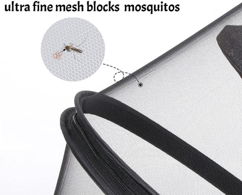 Stroller Mosquito Net, Baby Bassinet Net Cover, Universal Pram Zipper Mesh Bug Net for Pushchair