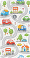 CZXW Cartoon Playful Roadways Crib Sheets Fitted 52" x 28" Natural Cotton Soft