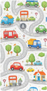 CZXW Cartoon Playful Roadways Crib Sheets Fitted 52" x 28" Natural Cotton Soft