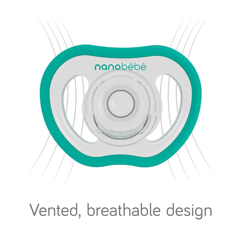 4-36 100% 4pk, Nanobebe Active Baby Pacifiers Months - Orthodontic, Lightweight and Vented, Curves Comfortably