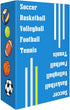 Sports Card Game - Soccer Basketball Volleyball Football Tennis - Speed-Matching Board