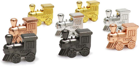 Set 8-4 Set Exqline Train Markers for Mexican Train Dominoes Game of Individual Colors Die-Cast Marker Trains