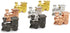Set 8-4 Set Exqline Train Markers for Mexican Train Dominoes Game of Individual Colors Die-Cast Marker Trains