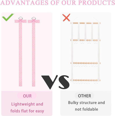 TZHEK 6 PCS Headband Bow Holder for Girls Hair Bows Clips Storage Bow Organizer hanger for Girls Hair Bows accessories