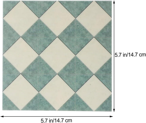 Toyvian Dollhouse Mosaic Floor Tile Miniature Kitchen Bathroom Flooring Wallpaper for Doll House Decorations