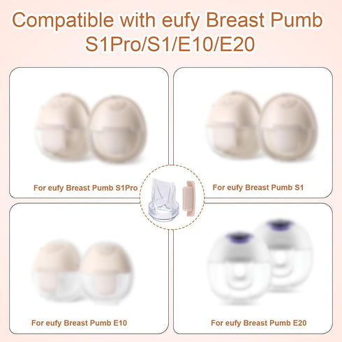 Goktvai 4pcs 4pcs E10/S1/S1 Replacement Valves & Spout Caps for eufy Wearable Breast Pump Pro, Soft Silicone Duckbill