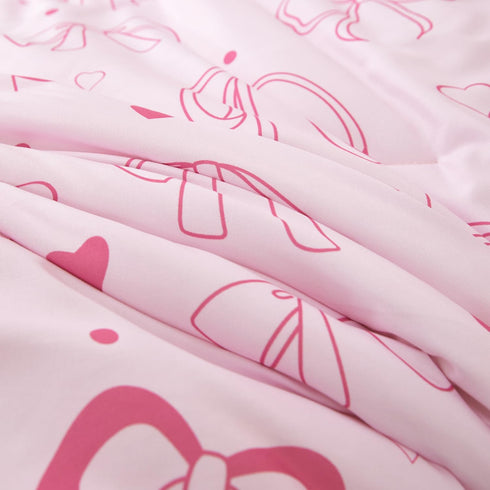 4 Set Set URBONUR Piece Toddler Bedding - Soft and Breathable Crib Bedding for Girls, Includes Comforter, Fitted Sheet