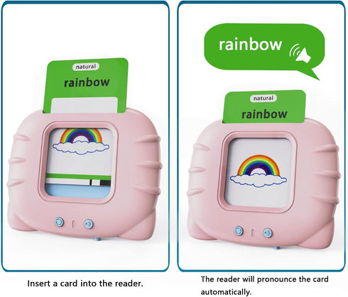 1 2 3 4 5, 520 Lapare Audible Learning Toy with Music for Toddler Age Sight Words Talking Flash Cards Toy for Girls