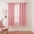 52W 63L,2 Pink Curtains for Girls Bedroom Kids Baby Room Decor Cute Double Layer Star Cutout Curtain Room Darkening