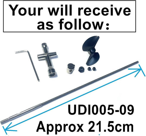 ZDingTech UDI005 UDI005-09 5 5 005 UDI005 UDI022 UDIRC Arrow Flex Shaft,Flex Prop Steel Rope Flex Shaft for UDI Arrow