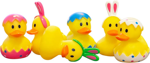 Summer 2" (100-Pack) Easter Rubber Duck Toy Bunny Rabbit Duckies for Kids Easter Eggs, Bath Birthday Gifts Baby Showers