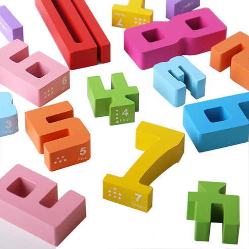 JYJ Wooden Stacking Building Blocks for Kids 3+, Number Game Balance Competition Toy