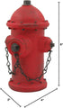 Ornerx Fire Hydrant Money Box, Resin Piggy Bank 6"