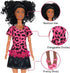 12 Piece African American Toy Doll Playset - 11.8" Premium Fashion Diversity Dolls for Kids