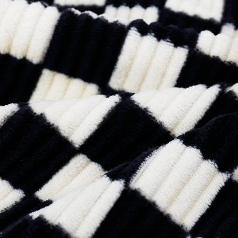 Baby Lovey Blanket for Boys Girls Super Soft Checkerboard Gingham with Minky Dot Fabric Backing Penguin Stuffed Animal Lovely Snuggle Toy Black 14Inch by BEILIMU