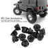 12PCS 4mm Nonslip Wheel Lock Nut Spare Parts for Axial TRX4 TRX6 SCX10 1/10 RC Model Car, Black