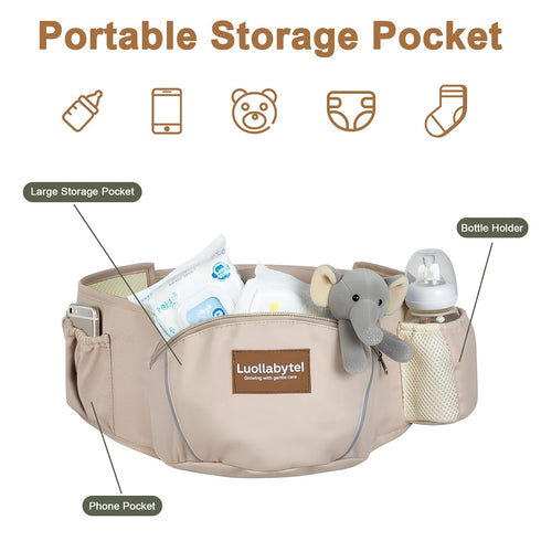 6-in-1 Baby Carrier with Hip Seat, Baby Carrier Newborn to Toddler, Adjustable Detachable Infant Toddler Carrier