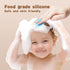 Set,3 in1 Kit,1 Pack 2 SAMEBUTECO Baby Hair Brush Goat Hair Bristles Brush Pieces Silicone Cradle Cap Brushes Wood