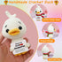AicooFest Positive Crochet Duck Animals Emotional Support Plush Funny Knitted Duck Stuffed Animal Birthday