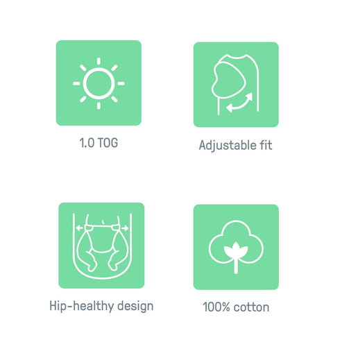 100% 0-3 1.0 1-Pack Sunset SwaddleMe by Ingenuity Monogram Collection Baby Swaddle, Cotton, Improves Sleep & Calms