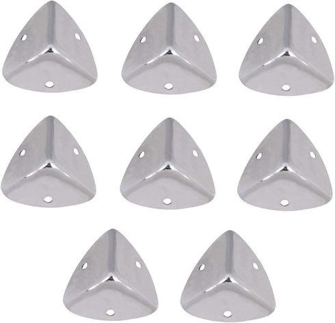 T Tulead Silver Corner Protectors, Pack of 8, 1.1"x1.1"x1.1" with Screws for Cabinet Edge Guard