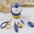 Grooming Kit Nail Clipper Scissors Tweezer Led Ear Spoon for Newborns and Toddlers Purple Golden Safe Ergonomic Design