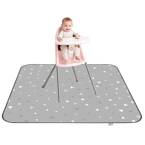 ZARPMA 52"X52" Highchair Splash Mat,Easy Cleaning Mat,Protective Floor Waterproof and Anti Slip for Highchair Weaning