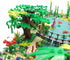 ZHX 2pcs Baseplates(10x10 inches Rainforest Jungle Bridge Building Block Toys with Each) Garden Bricks Accessories Bush