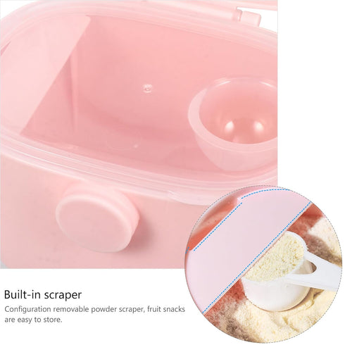 ERINGOGO Portable Large-Capacity Milk Powder Box with Spoon Secure PP Formula Dispenser for Moist-Heat Sterilizable