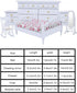 Dolls House Furniture Mini Wooden Queen Bed 6pcs, Miniature Dollhouse Bed 1:12 Cabinet for Doll