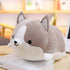 Levenkeness Corgi Dog Plush Pillow - Soft Cute Shiba Inu Akita Stuffed Animals Toy Gifts (Gray, 11.8 in)