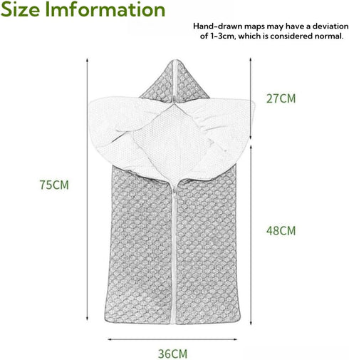 LLmoway Warm Swaddles for Newborns Soft Thick Knit Baby Infant Sleeping Bag Receiving Blankets for Boys Girls Winter