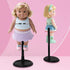 MEIJIAYOU 4PCS 15, 16, 17, 18, 19, 20, 21 inch 2" 4",Black Doll Stand Compatible with American Girl Accessories,Fit