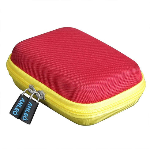 Anleo Hard Travel Case for Mattel UNO Classic Card Game (Only Case) (Yellow+Red)